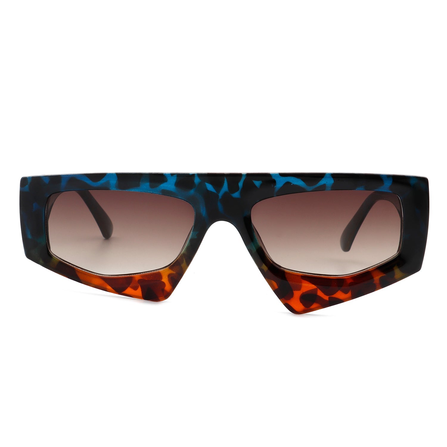 Xyrisia - Rectangle Retro Geometric Sunglasses