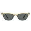 Mistique - Women Retro Half Frame Square Fashion Cat Eye Sunglasses