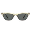 Mistique - Women Retro Half Frame Square Fashion Cat Eye Sunglasses