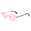 Ufril - Oval Retro Geometric Round Glitter Fashion Sunglasses