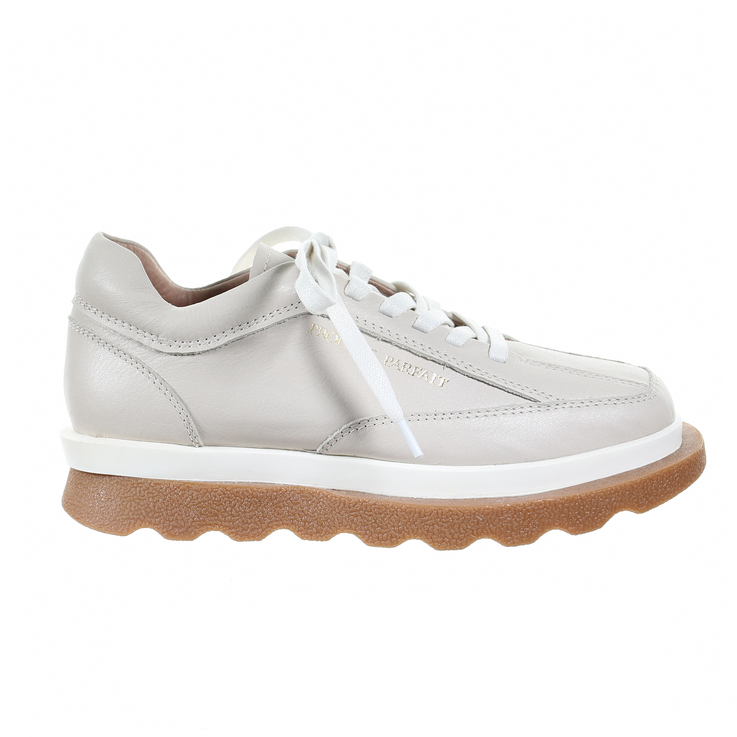 Double Layer Leather Sneaker (BEIGE)