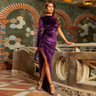 Raisha Purple Velvet Gown