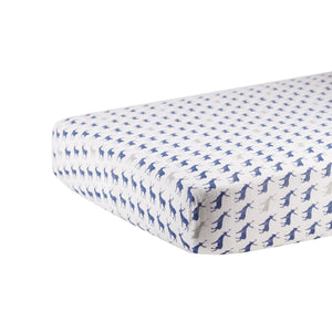 Drap de lit en mousseline de coton cerf bleu