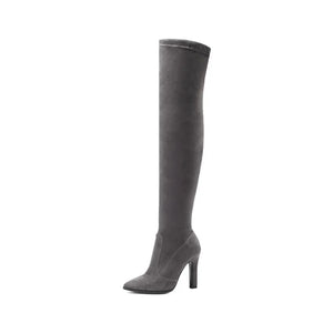 Over the Knee High Slip on Boots