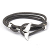 Hameçon nautique hommes manchette breloque queue de requin fait à la main Simple Bracelet personnalisé