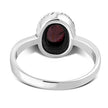 Garnet Stone Sterling Silver Ring