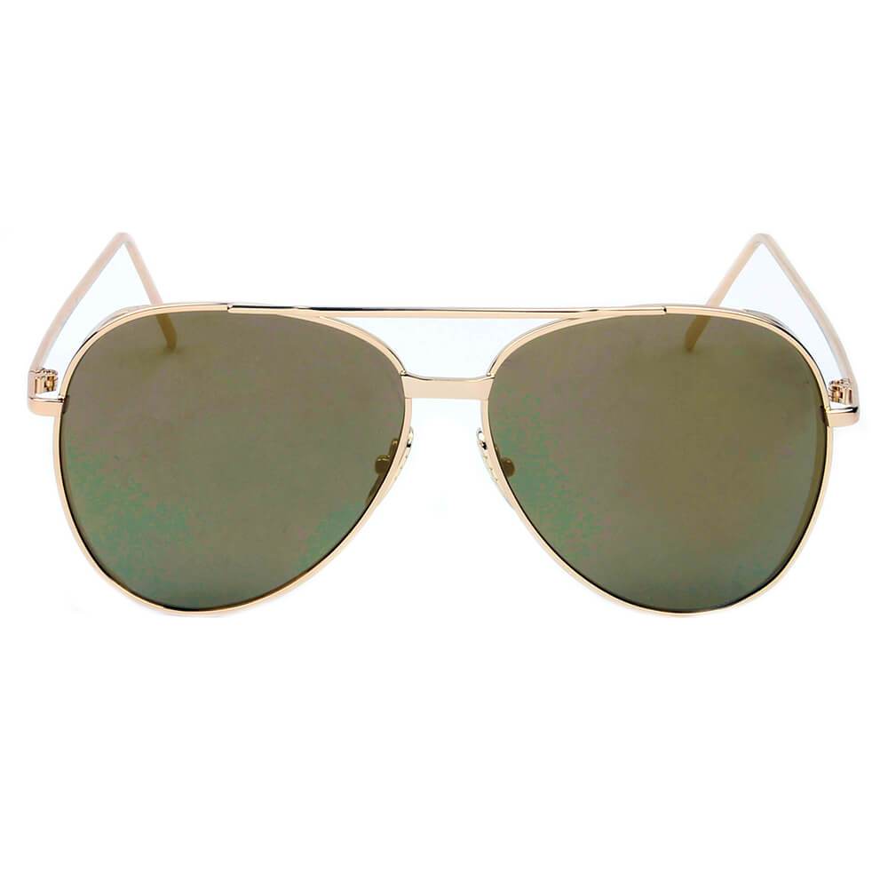 DELAN | Premium Mirrored Lens Oversize Aviator Sunglasses