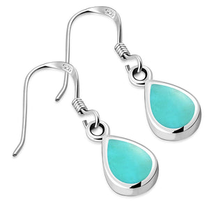 Boucles d'oreilles goutte turquoise en argent sterling