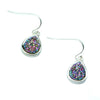 Boucles d'oreilles en forme de larme Emma Silver Druzy