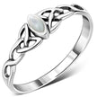 Bague celtique en argent avec nacre