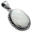 Pendentif Ovale en Argent Nacre