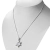 Clear CZ Star of David Silver Pendant