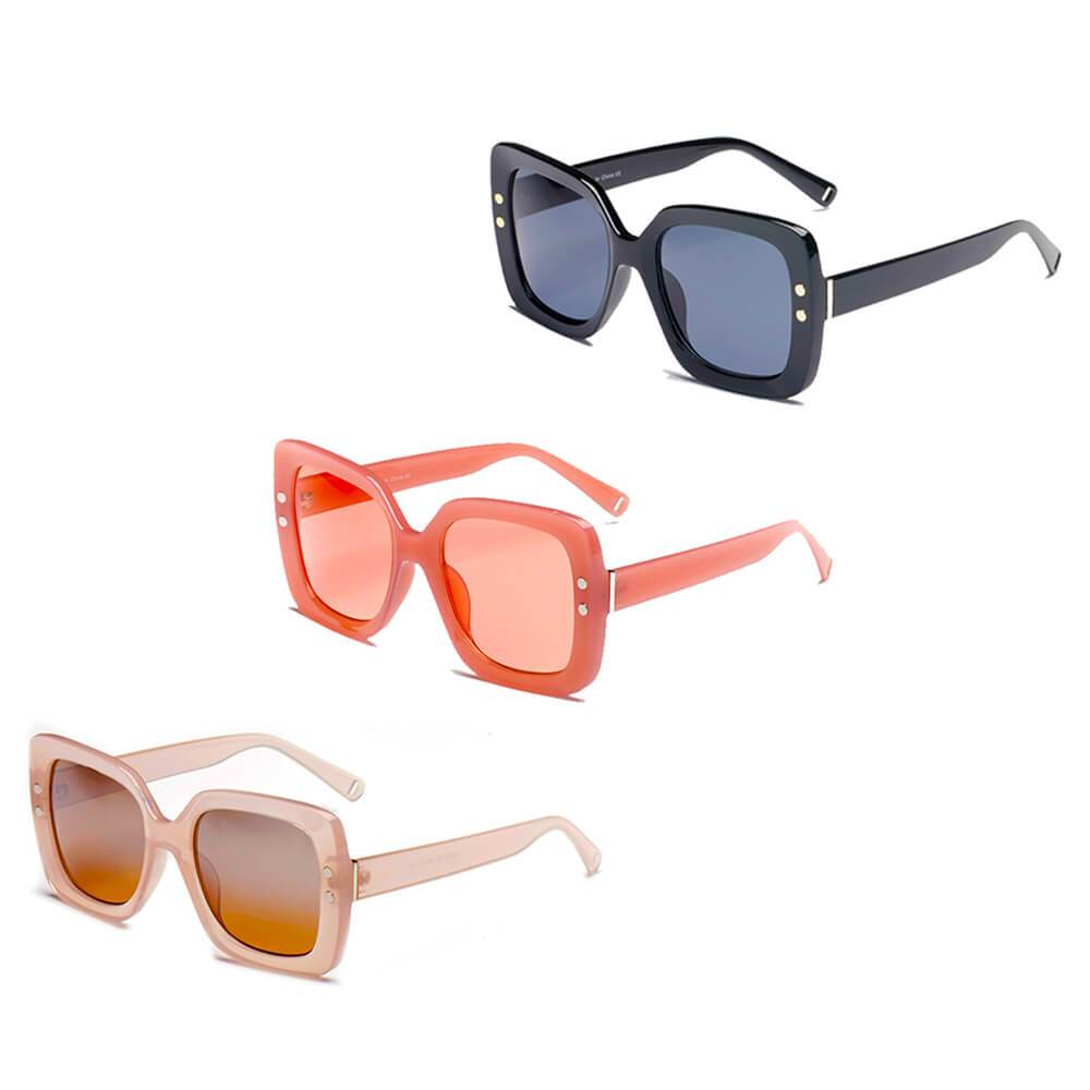 Katy - Lunettes de soleil carrées à dessus plat pour femme