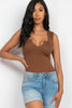 Split Neckline Sleeveless Bodysuit (CAPELLA)