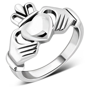 Bague de Claddagh irlandaise en argent sterling