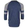 ZIMEGO Men's 3/4 Sleeve NAVY Baseball Football College Raglan