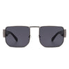 Diamonde - Square Retro Flat Top Tinted Vintage Fashion Sunglasses