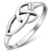 Plain Celtic Trinity Silver Ring