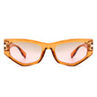 Oasisia - Geometric Fashion Narrow Irregular Cat Eye Sunglasses