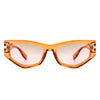 Oasisia - Geometric Fashion Narrow Irregular Cat Eye Sunglasses