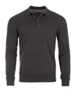 ZIMEGO Pull polo décontracté pour homme – Pull à manches longues en tricot boutonné