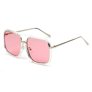 MAGNA | Oversized Pillowed Square Fashion Rim Aviator Design Sunglasses