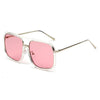 MAGNA | Oversized Pillowed Square Fashion Rim Aviator Design Sunglasses