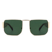 Diamonde - Square Retro Flat Top Tinted Vintage Fashion Sunglasses