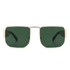 Diamonde - Square Retro Flat Top Tinted Vintage Fashion Sunglasses