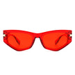 Oasisia - Geometric Fashion Narrow Irregular Cat Eye Sunglasses