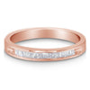 10K Rose Gold Over .925 Sterling Silver 1/5 Cttw Diamond Channel-Set