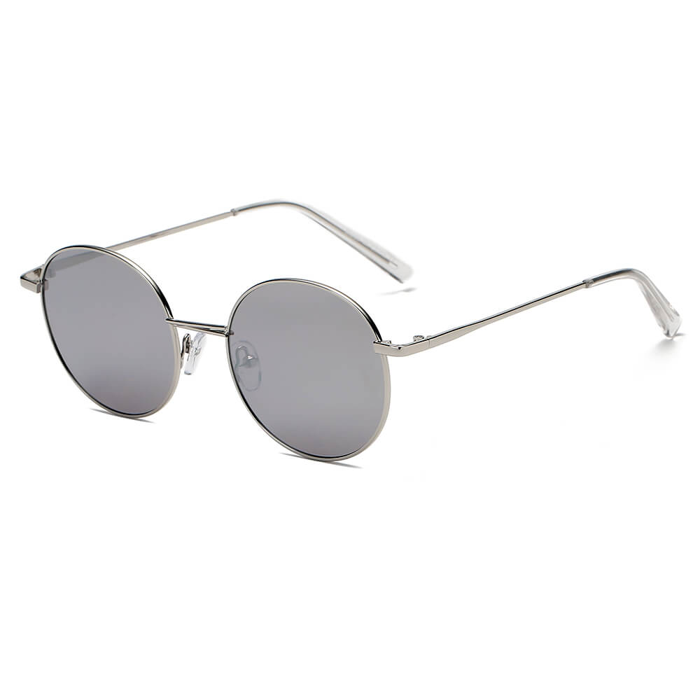 GENEVA | Retro Vintage Metal Round Oval Circle Sunglasses