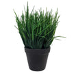 Herbe verte dense en pot ornementale artificielle résistante aux UV 30 cm