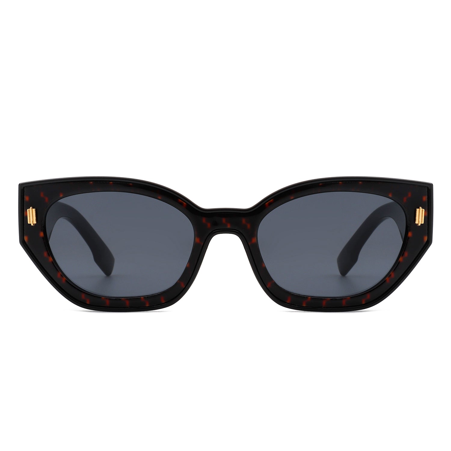 Dawnmist - Geometric Retro Round Irregular Narrow Cat Eye Sunglasses