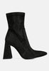 Hustlers Shimmer Block Heeled Ankle Boots