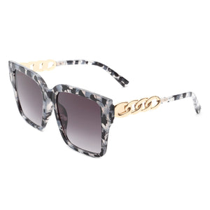 Verdiana - Women Chic Flat Top Tinted Fashion Square Sunglasses