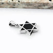 Black Onyx Star of David Silver Pendant