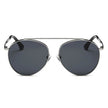 Bethel - Retro Mirrored Lens Teardrop Aviator Sunglasses