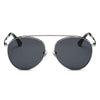 Bethel - Retro Mirrored Lens Teardrop Aviator Sunglasses