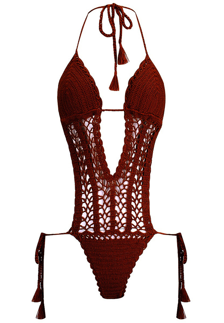 Mamadelta | La Turquesa Ecru Hand-Crocheted Playsuits