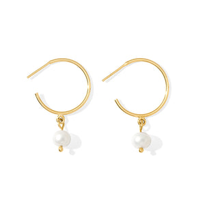 Freshwater Pearl Hoop Earrings