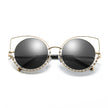 Holland - Pearl-Studded Cut-Out Cat Eye Princess Sunglasses