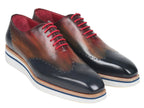 Paul Parkman Oxfords intelligents et décontractés à bout d'aile pour hommes, multicolores (ID#187-MIX-NVY)