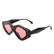 Rosedawn - Futuristic Square Retro Chunky Irregular Geometric Sunglasses