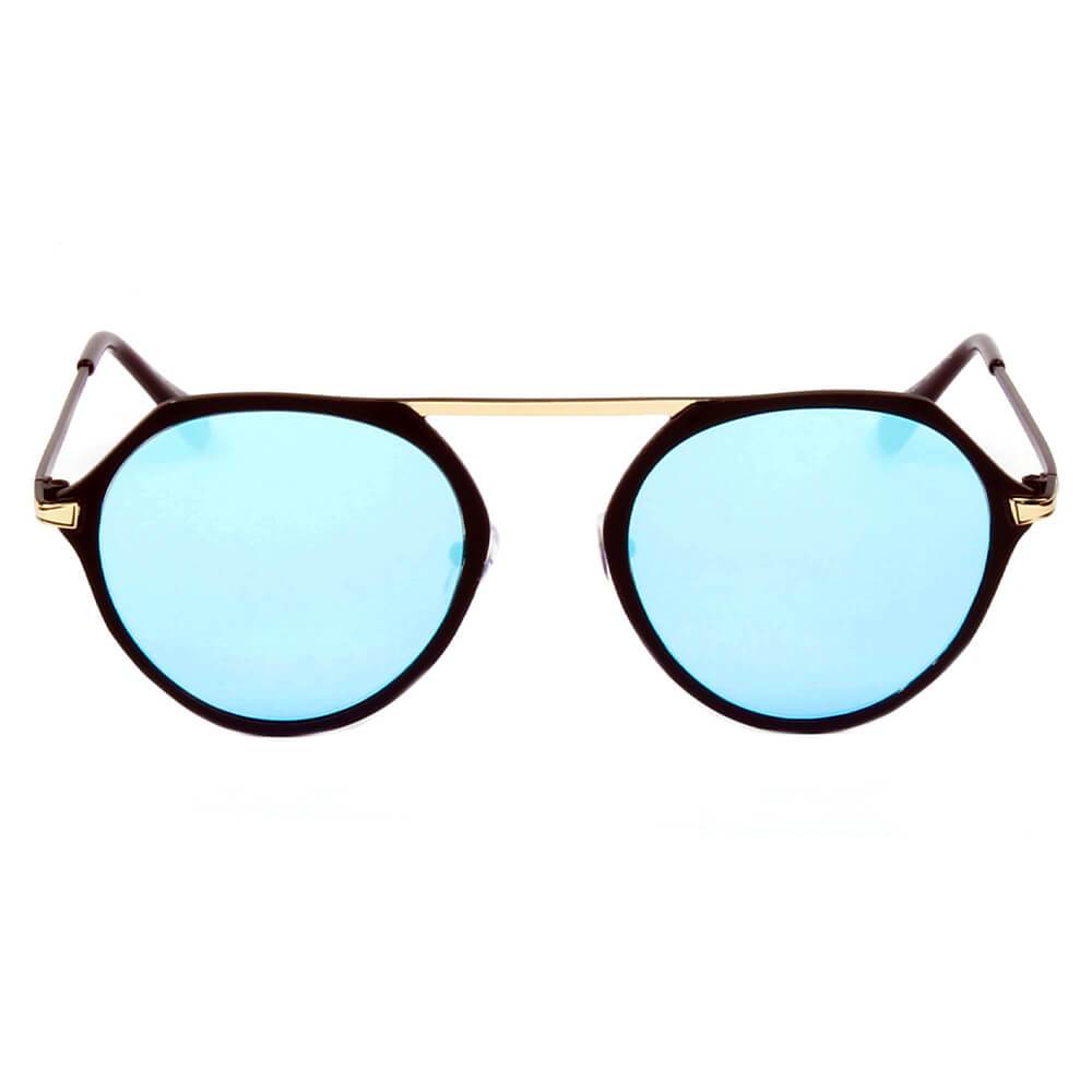 DRESDEN | Modern Flat Top Slender Round Sunglasses