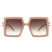 Thundera - Square Retro Women Oversize Large Flat Top Fashion Sunglasses