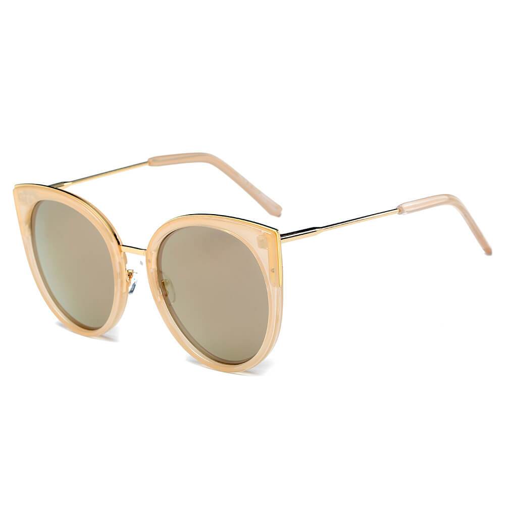 HOLMDEL | Women's Iconic Mirrored Lens Cat Eye Sunglasses