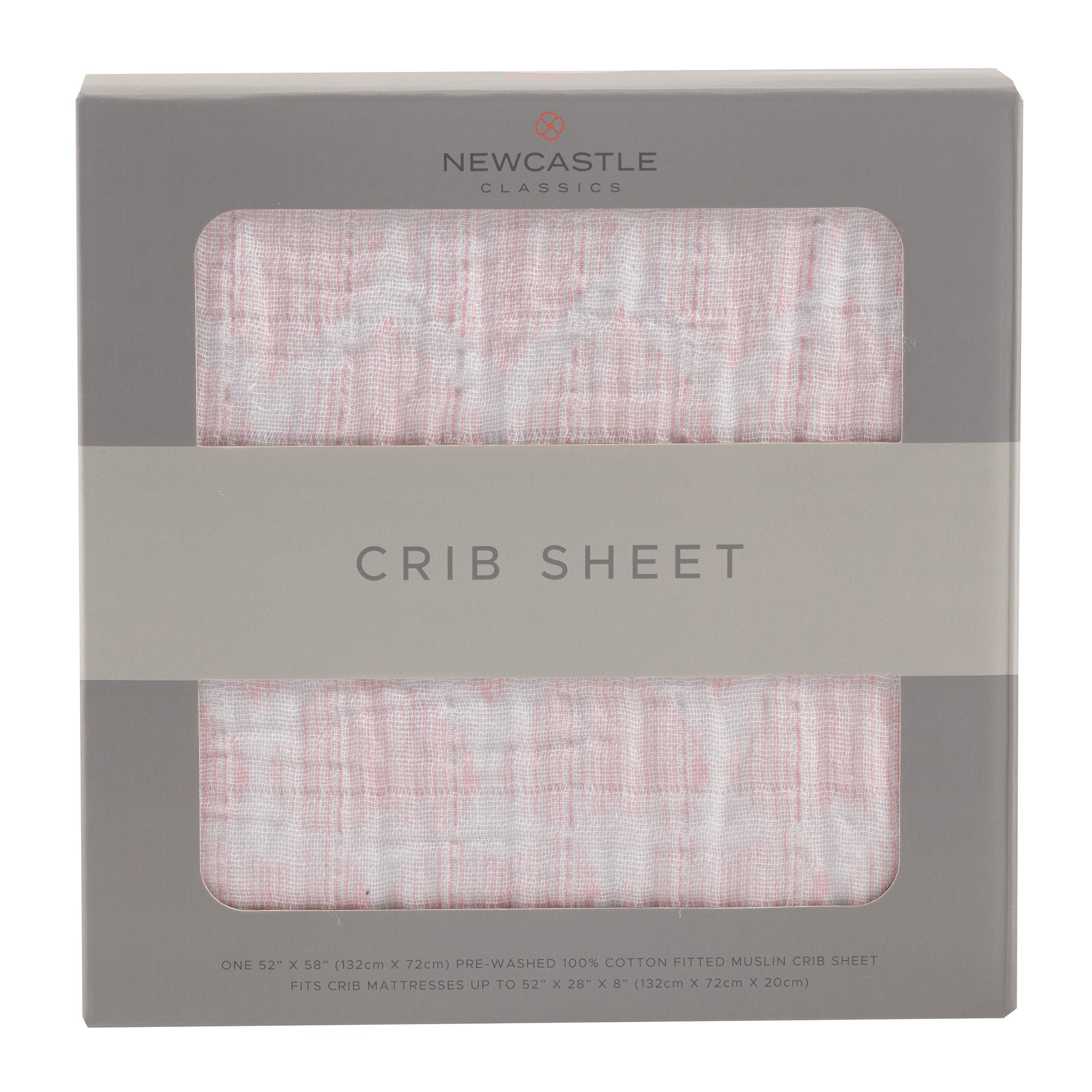 Matchstick Hearts Cotton Muslin Crib Sheet