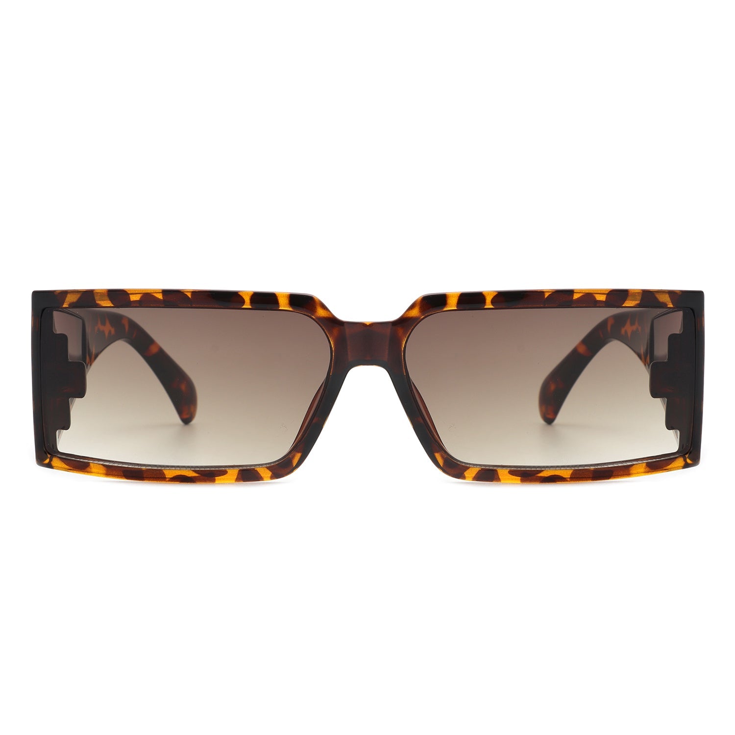 Daylumin - Rectangle Retro Chunky Square Wrap Around Sunglasses