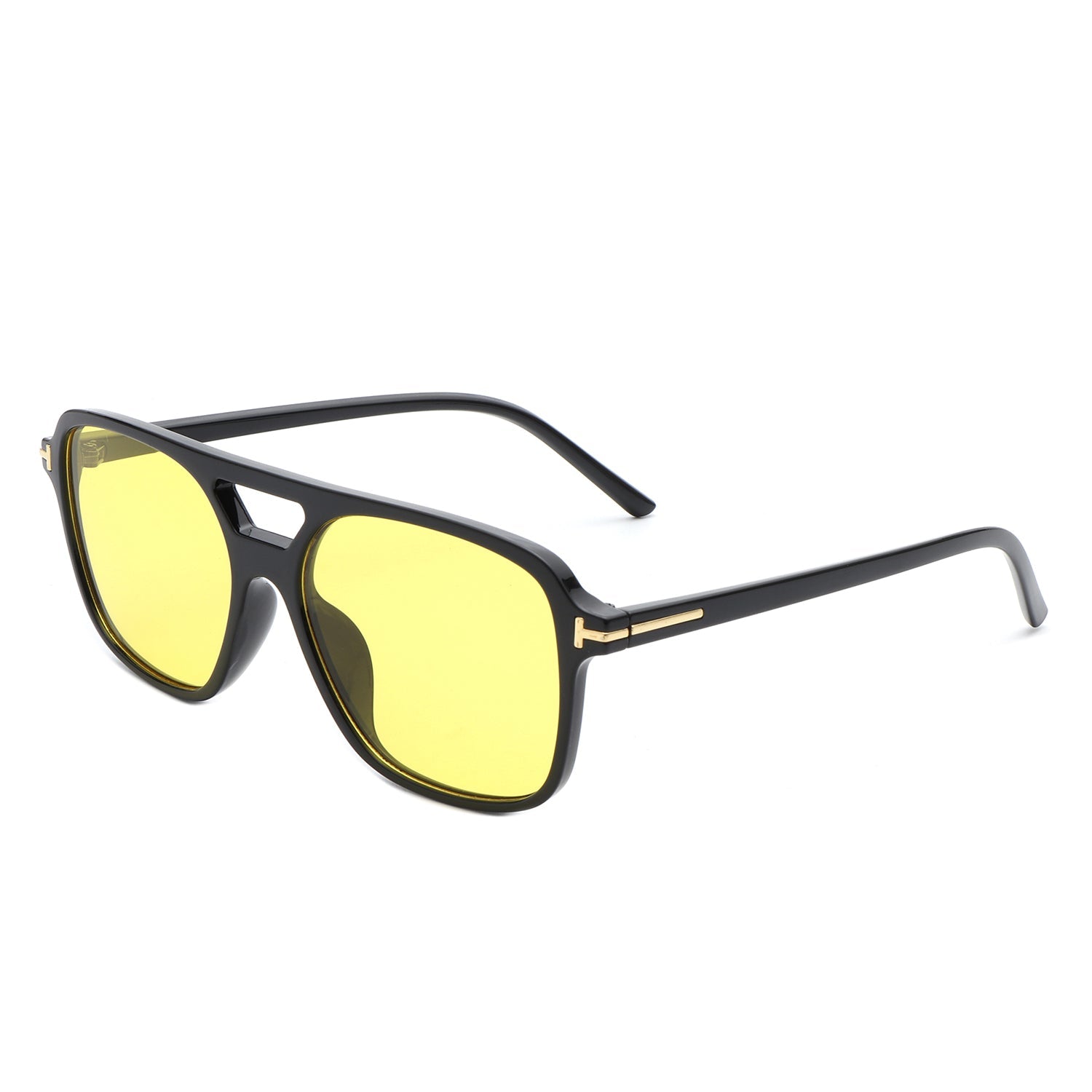 Skyhavoc - Retro Square Brow-Bar Fashion Aviator Sunglasses